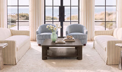 Ciara Navy Stripe Accent Chair - Ornate Home