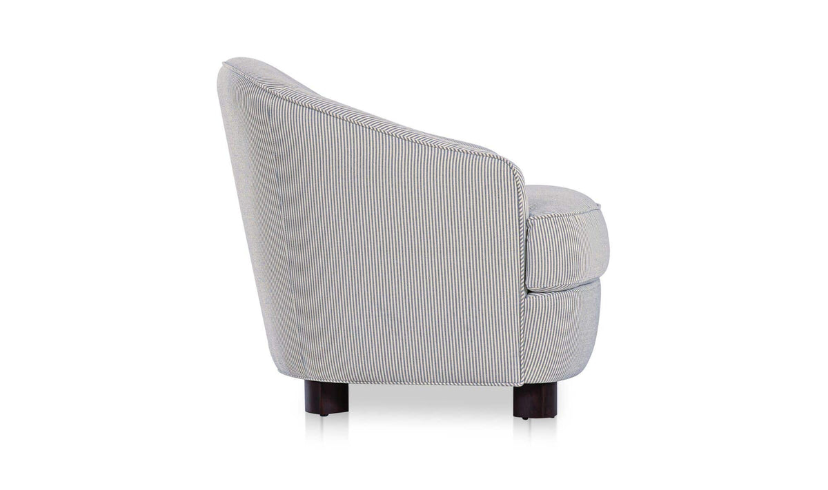 Ciara Navy Stripe Accent Chair - Ornate Home