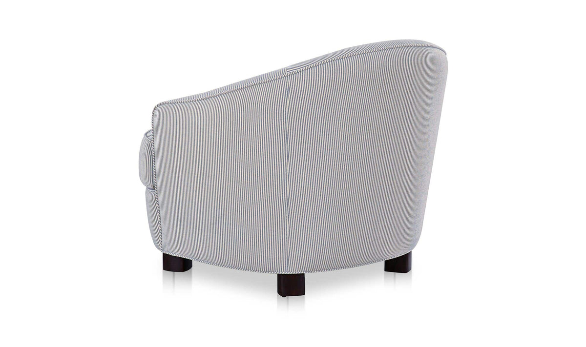 Ciara Navy Stripe Accent Chair - Ornate Home