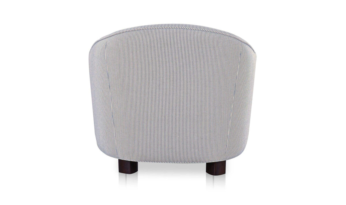 Ciara Navy Stripe Accent Chair - Ornate Home