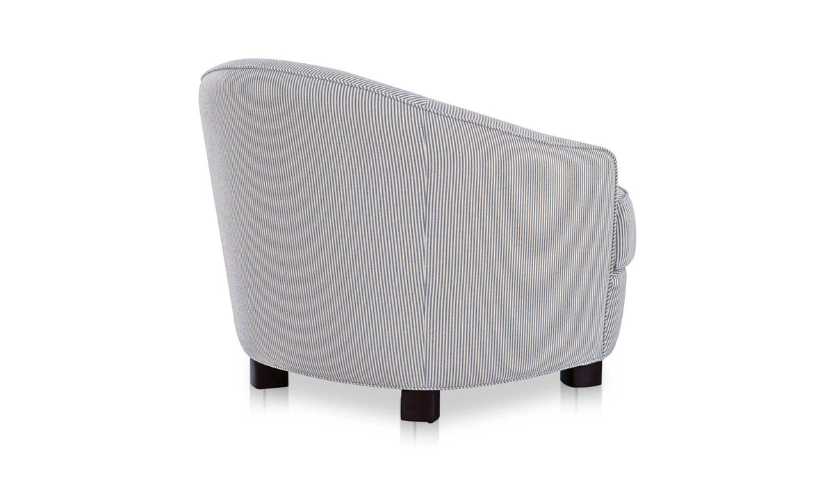 Ciara Navy Stripe Accent Chair - Ornate Home
