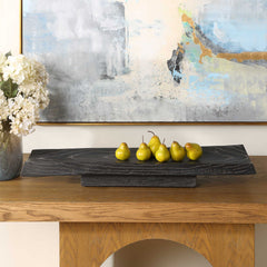 Ciaran Black Indoor-Outdoor Wooden Tray - Ornate Home