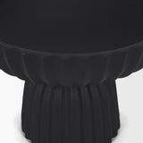Ciaran Matte Black Smooth Fluted Metal Decorative Bowl - Ornate Home