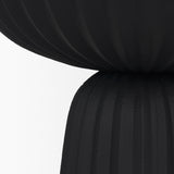 Ciaran Matte Black Smooth Fluted Metal Decorative Bowl - Ornate Home