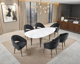 Ciaran White/Black 5 Pc. Dining Table Set