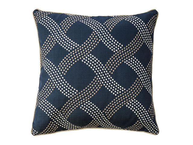 Cici Navy Pillow (Set of 2) - Ornate Home
