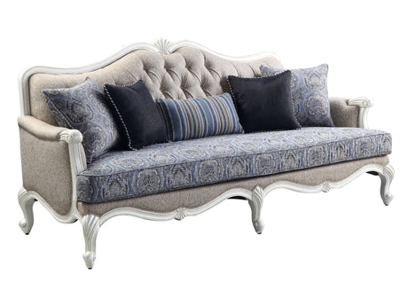 Ciddrenar White Sofa W/5 Pillows - Ornate Home