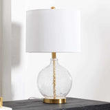 Ciel Contemporary Glass Textured Table Lamp - Ornate Home