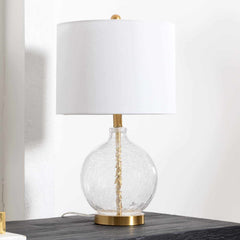 Ciel Contemporary Glass Textured Table Lamp - Ornate Home
