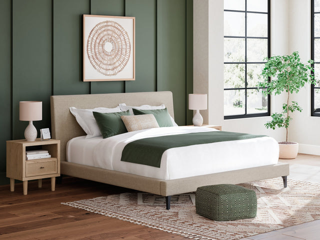 Cielden Gray California King Upholstered Bed with Roll Slats (Online Special Price) - Ornate Home