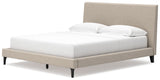 Cielden Gray California King Upholstered Bed with Roll Slats (Online Special Price) - Ornate Home