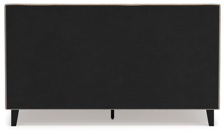 Cielden Gray California King Upholstered Bed with Roll Slats - Ornate Home