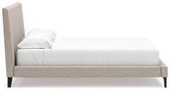 Cielden Gray California King Upholstered Bed with Roll Slats - Ornate Home