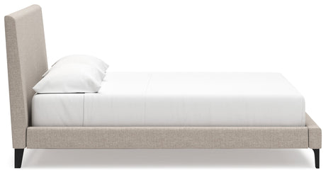 Cielden Gray California King Upholstered Bed with Roll Slats - Ornate Home