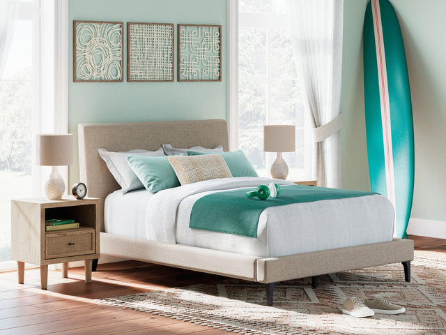 Cielden Gray Full Upholstered Bed with Roll Slats (Online Special Price) - Ornate Home