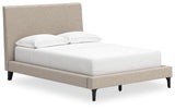 Cielden Gray Full Upholstered Bed with Roll Slats (Online Special Price) - Ornate Home