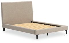 Cielden Gray Full Upholstered Bed with Roll Slats - Ornate Home
