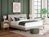 Cielden Gray King Upholstered Bed with Roll Slats (Online Special Price) - Ornate Home