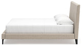 Cielden Gray King Upholstered Bed with Roll Slats (Online Special Price) - Ornate Home