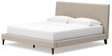 Cielden Gray King Upholstered Bed with Roll Slats (Online Special Price) - Ornate Home