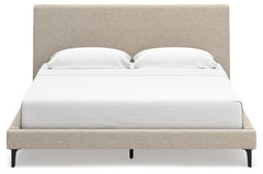 Cielden Gray King Upholstered Bed with Roll Slats - Ornate Home