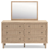 Cielden Two-tone Full Panel Headboard & Dresser & Mirror (Online Special Price) - Ornate Home