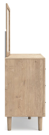 Cielden Two-tone Full Panel Headboard & Dresser & Mirror (Online Special Price) - Ornate Home