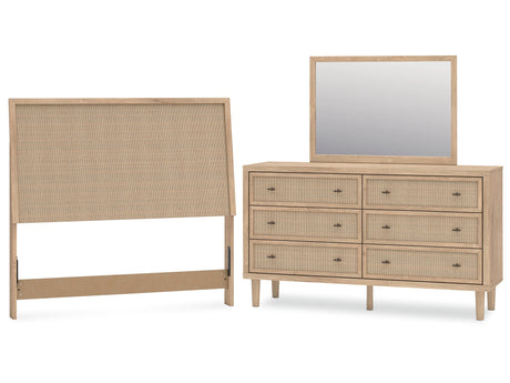 Cielden Two-tone Full Panel Headboard & Dresser & Mirror - Ornate Home