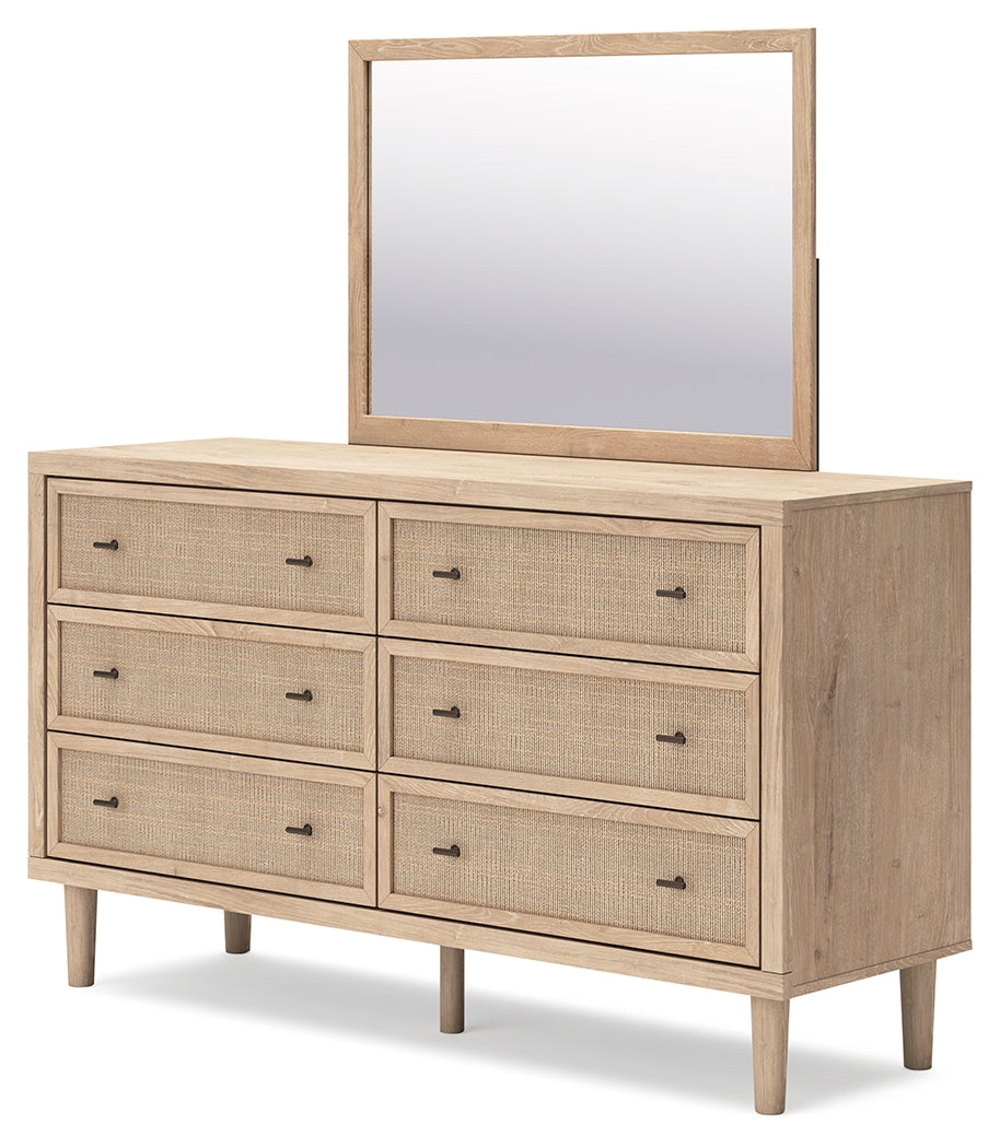 Cielden Two-tone Full Panel Headboard & Dresser & Mirror - Ornate Home