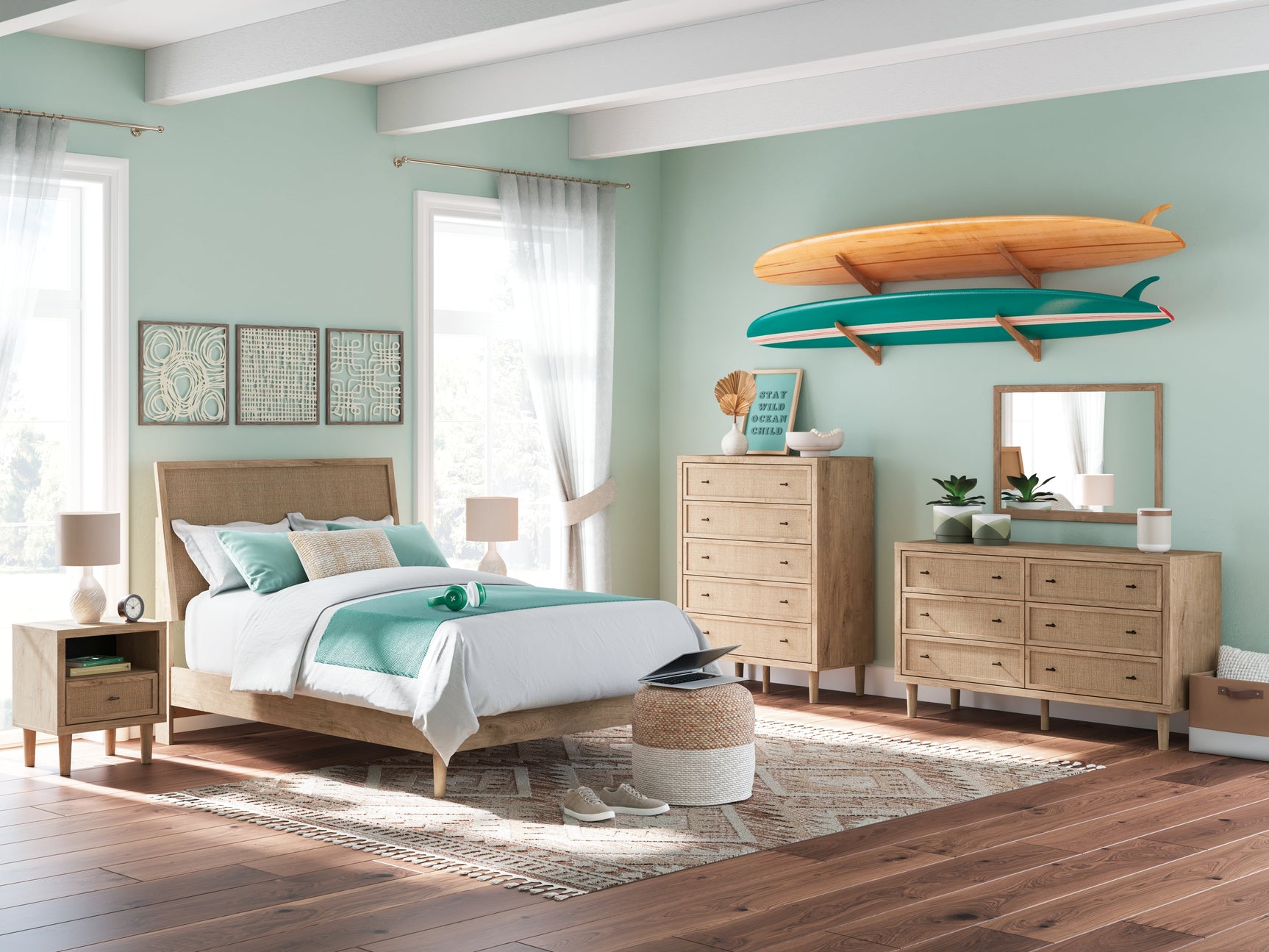 Cielden Two-tone Full Panel Youth Bed (Online Special Price) - Ornate Home