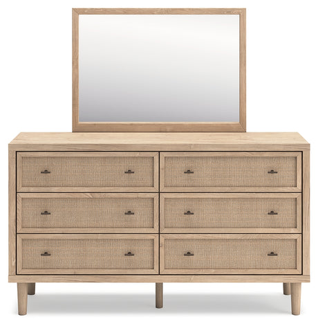 Cielden Two-tone King Panel Bed & Dresser & Mirror & Nightstand - Ornate Home