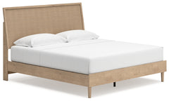 Cielden Two-tone King Panel Bed & Dresser & Mirror & Nightstand - Ornate Home