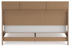 Cielden Two-tone King Panel Bed & Dresser & Mirror & Nightstand - Ornate Home