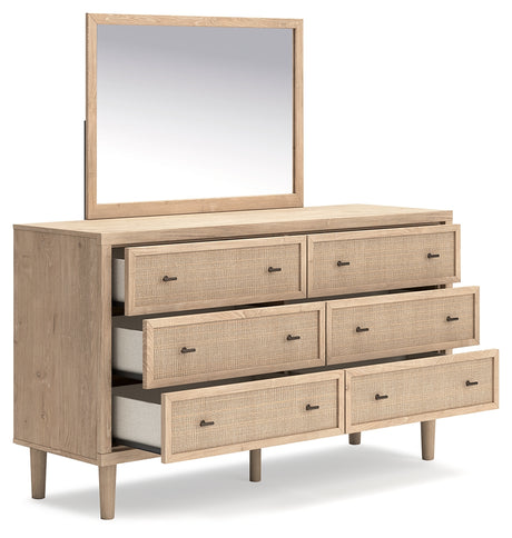 Cielden Two-tone King Panel Bed & Dresser & Mirror - Ornate Home