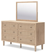 Cielden Two-tone King Panel Bed & Dresser & Mirror - Ornate Home