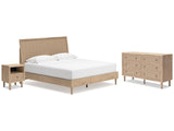 Cielden Two-tone King Panel Bed & Dresser & Nightstand (Online Special Price) - Ornate Home