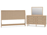 Cielden Two-tone King Panel Headboard & Dresser & Mirror (Online Special Price) - Ornate Home
