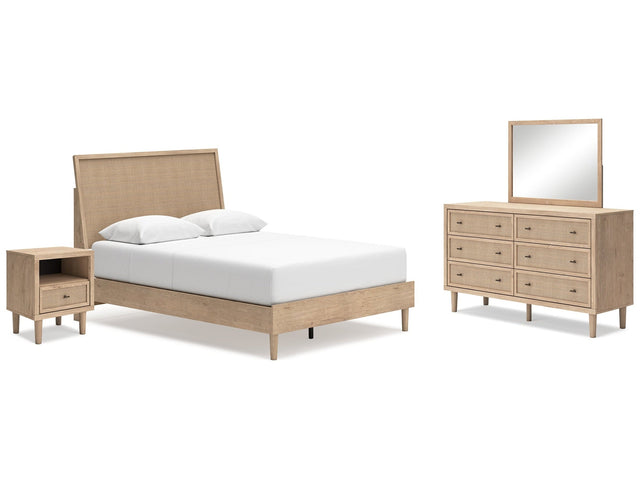 Cielden Two-tone Queen Panel Bed & Dresser & Mirror & Nightstand (Online Special Price) - Ornate Home