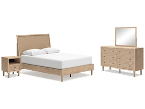 Cielden Two-tone Queen Panel Bed & Dresser & Mirror & Nightstand - Ornate Home
