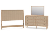 Cielden Two-tone Queen Panel Headboard & Dresser & Mirror (Online Special Price) - Ornate Home