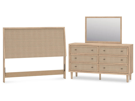 Cielden Two-tone Queen Panel Headboard & Dresser & Mirror - Ornate Home