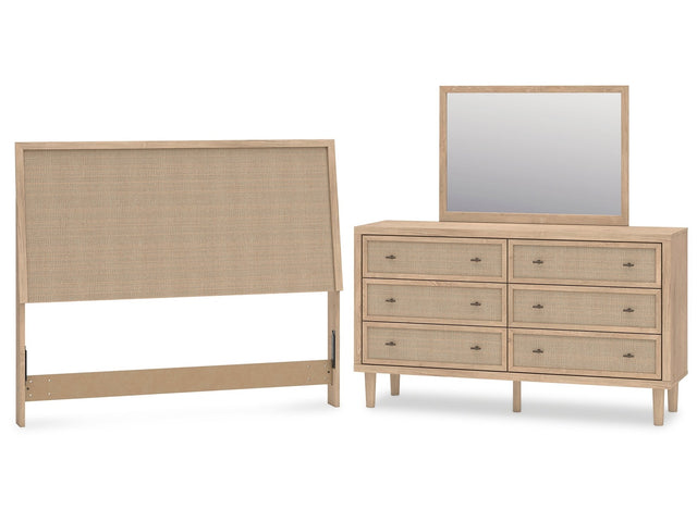 Cielden Two-tone Queen Panel Headboard & Dresser & Mirror - Ornate Home