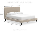Cielden Two-tone Queen Upholstered Bedroom Set with Dresser and 2 Nightstands (Online Special Price) - Ornate Home