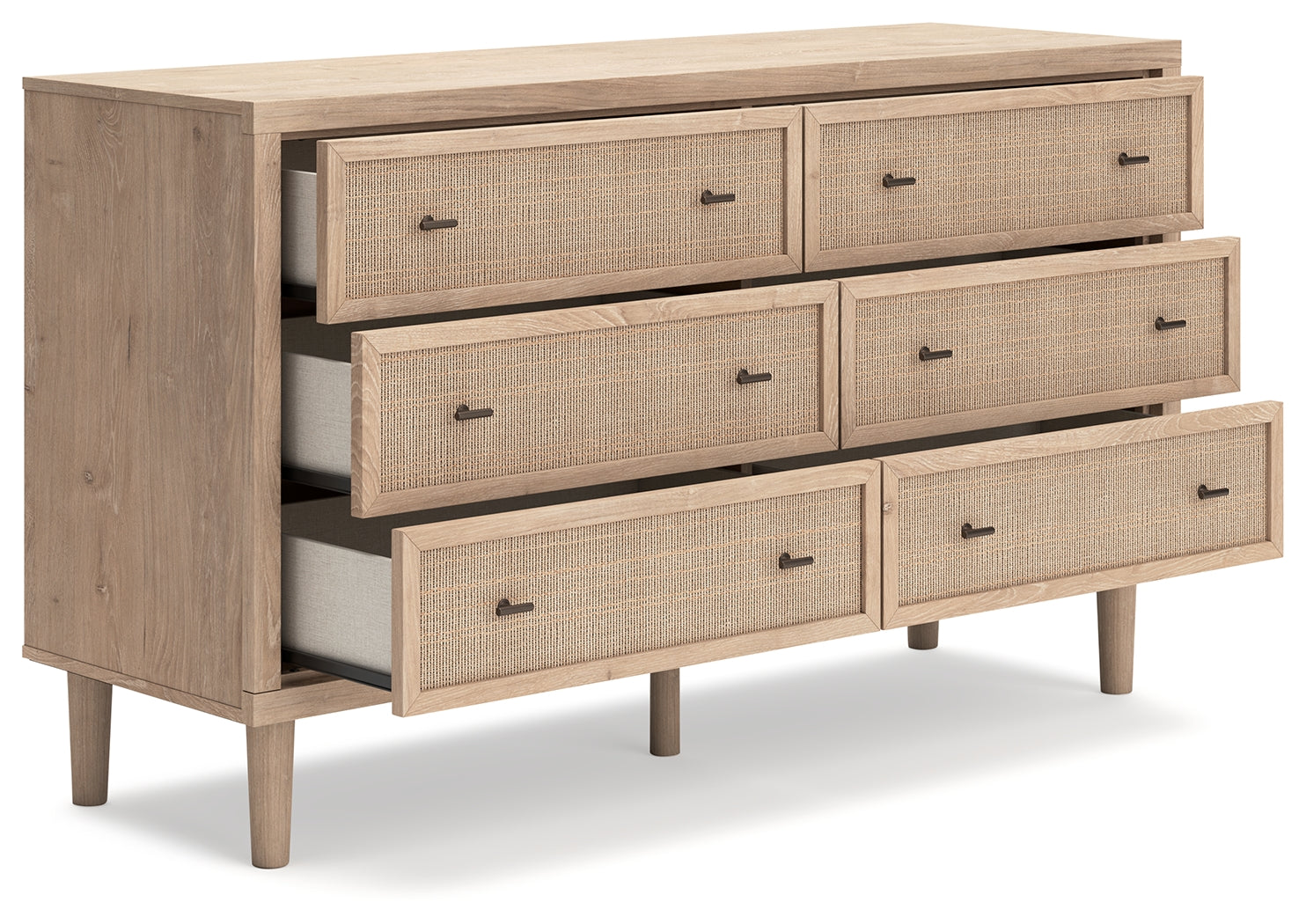 Cielden Two-tone Queen Upholstered Bedroom Set with Dresser and 2 Nightstands (Online Special Price) - Ornate Home