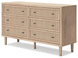 Cielden Two-tone Queen Upholstered Bedroom Set with Dresser and 2 Nightstands (Online Special Price) - Ornate Home