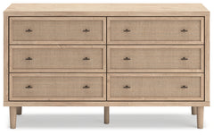 Cielden Two-tone Queen Upholstered Bedroom Set with Dresser and 2 Nightstands - Ornate Home