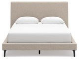 Cielden Two-tone/Soft Gray Queen Upholstered Bed, Dresser and Mirror (Online Special Price) - Ornate Home