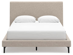 Cielden Two-tone/Soft Gray Queen Upholstered Bed, Dresser and Mirror - Ornate Home