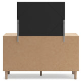 Cielden Two-tone Twin Panel Bed, Dresser and Mirror - Ornate Home