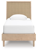Cielden Two-tone Twin Panel Bed, Dresser and Mirror - Ornate Home